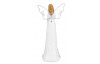 Dekorační soška Anjel so svietiacimi krídlami, biela, 19 cm