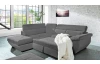 Rohová sedacia súprava Speedway, dymovo šedá látka, ľavý roh