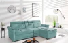 Rohová sedacia  súprava Harris, mentolová zelená látka, pravý roh