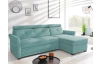 Rohová sedacia  súprava Harris, mentolová zelená látka, pravý roh