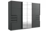 Šatníková skriňa so zrkadlom Saigon 270 cm, grafit