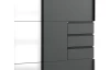Šatníková skriňa so zrkadlom Saigon 270 cm, grafit