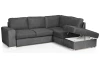 Rohová sedacia súprava Eddi, antracitová látka, pravý roh