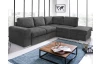 Rohová sedacia súprava Eddi, antracitová látka, pravý roh