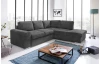 Rohová sedacia súprava Eddi, antracitová látka, pravý roh