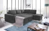 Rohová sedacia súprava Eddi, antracitová látka, pravý roh