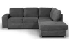 Rohová sedacia súprava Eddi, antracitová látka, pravý roh