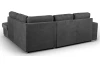 Rohová sedacia súprava Eddi, antracitová látka, pravý roh