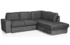 Rohová sedacia súprava Eddi, antracitová látka, pravý roh