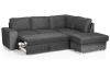 Rohová sedacia súprava Eddi, antracitová látka, pravý roh