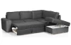 Rohová sedacia súprava Eddi, antracitová látka, pravý roh