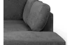 Rohová sedacia súprava Eddi, antracitová látka, pravý roh