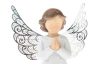 Dekoračná soška Anjel modliaci sa 12 cm, biely