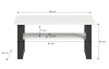 Obdĺžny konferenčný stolík Seattle, biely/antracit