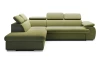 Rohová sedačka Viera, šalátovo zelená látka, ľavý roh