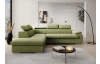 Rohová sedačka Viera, šalátovo zelená látka, ľavý roh
