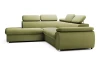Rohová sedačka Viera, šalátovo zelená látka, ľavý roh