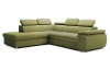 Rohová sedačka Viera, šalátovo zelená látka, ľavý roh