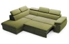 Rohová sedačka Viera, šalátovo zelená látka, ľavý roh