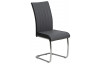 Jedálenská stolička Vertical, šedá/čierna ekokoža