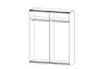 Šatníková skriňa Quadra, 181 cm, biela/zrkadlo
