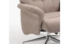 Relaxačné TV kreslo s podnožkou Leonardo, cappuccino látka