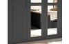 Šatníková skriňa Locarno, 5-dverová, grafit/dub artisan