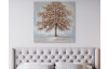 Ručne maľovaný obraz Strom života 100x100 cm, výrazná štruktúra