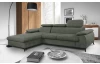 Rohová sedacia súprava Scala, olivovo zelená látka, ľavý roh