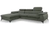 Rohová sedacia súprava Scala, olivovo zelená látka, ľavý roh