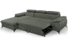 Rohová sedacia súprava Scala, olivovo zelená látka, ľavý roh