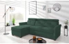 Rohová sedacia súprava Harris, zelená látka, levý roh