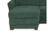 Rohová sedacia súprava Harris, zelená látka, levý roh