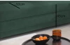 Rohová sedacia súprava Harris, zelená látka, levý roh