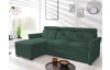 Rohová sedacia súprava Harris, zelená látka, levý roh