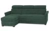 Rohová sedacia súprava Harris, zelená látka, levý roh