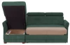 Rohová sedacia súprava Harris, zelená látka, levý roh