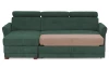 Rohová sedacia súprava Harris, zelená látka, levý roh