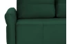 Rohová sedačka na trvalé spanie Island, tmavo zelená látka, pravý roh