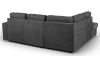 Rohová sedacia súprava Eddi, antracitová látka, ľavý roh