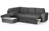 Rohová sedacia súprava Eddi, antracitová látka, ľavý roh