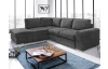 Rohová sedacia súprava Eddi, antracitová látka, ľavý roh