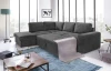 Rohová sedacia súprava Eddi, antracitová látka, ľavý roh