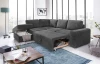 Rohová sedacia súprava Eddi, antracitová látka, ľavý roh