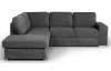 Rohová sedacia súprava Eddi, antracitová látka, ľavý roh
