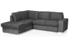 Rohová sedacia súprava Eddi, antracitová látka, ľavý roh