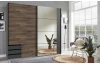 Šatníková skriňa Flensburg 225 cm, grafit/dub flagstaff