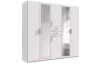 Šatníková skriňa so zrkadlami Düsseldorf, 225 cm, biela