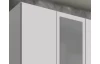 Šatníková skriňa so zrkadlami Düsseldorf, 225 cm, biela