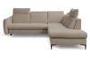Rohová sedacia súprava Glow, taupe látka, pravý roh